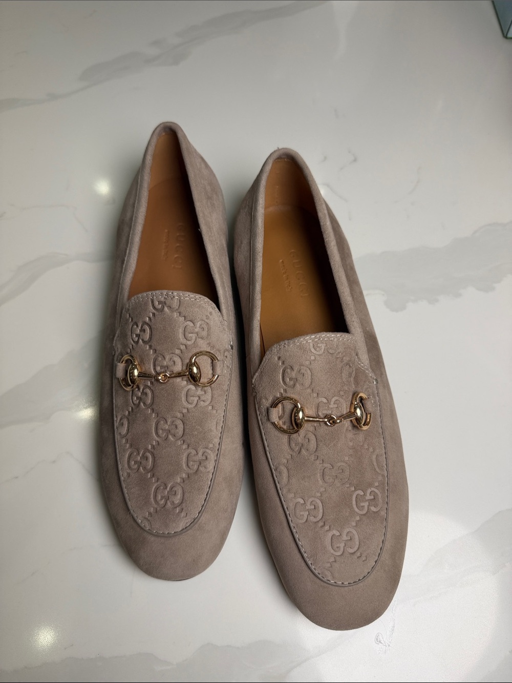 Taupe Suede Loafers